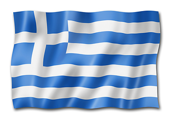 Image showing Greek flag isolated on white