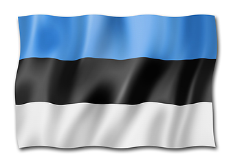 Image showing Estonian flag isolated on white