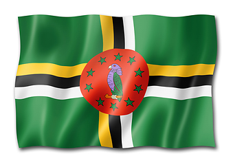 Image showing Dominica flag isolated on white