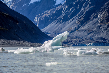 Image showing Hooker lake in Aoraki Mount Cook, New Zealand