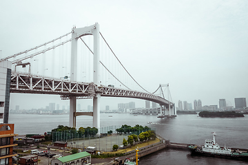 Image showing Rainbow bridge, Tokyo, Japan