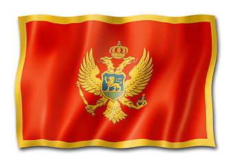 Image showing Montenegro flag isolated on white