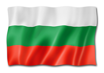 Image showing Bulgarian flag isolated on white