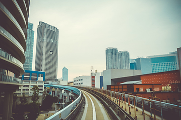 Image showing Monorail in Tokyo city, Japan