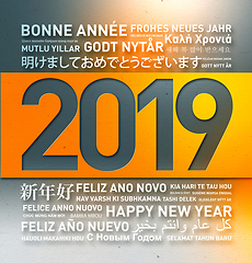 Image showing 2019 Happy new year greetings from the world