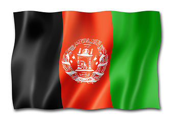Image showing Afghan flag isolated on white