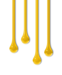 Image showing Yellow ink drops