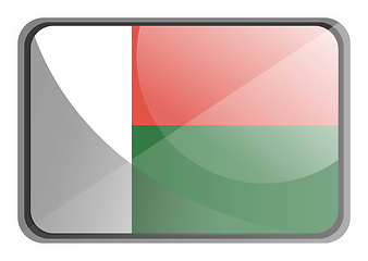 Image showing Vector illustration of Madagascar flag on white background.