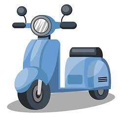 Image showing Vector illustration of light blue scooter  on white background.
