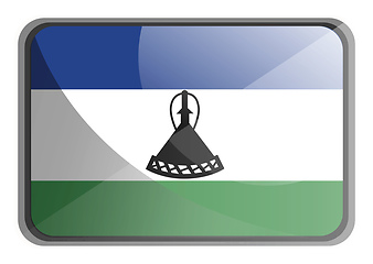 Image showing Vector illustration of Lesotho flag on white background.