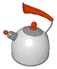 Image showing A kettle object vector or color illustration