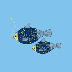 Image showing Clipart of an aquarium vector or color illustration