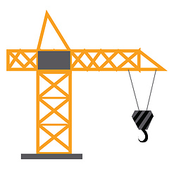 Image showing An industrial crane machine vector or color illustration