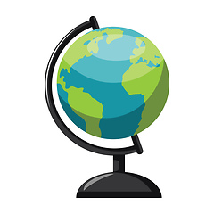 Image showing Planet Earth minimalistic globe vector illustration on white bac