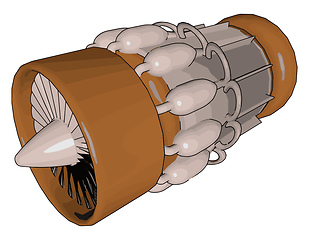 Image showing A jet engine object vector or color illustration