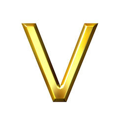 Image showing 3D Golden Letter v