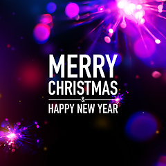 Image showing Merry Christmas and New Year card