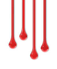 Image showing Red ink drops