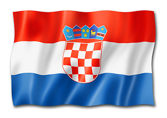 Image showing Croatian flag isolated on white