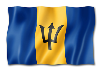 Image showing Barbados flag isolated on white