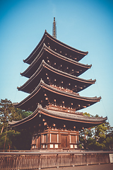 Image showing kofuku-ji temple pagoda, Nara, Japan