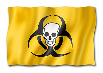 Image showing Biohazard death flag isolated on white