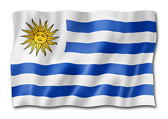 Image showing Uruguaian flag isolated on white