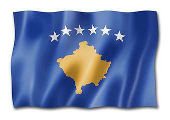 Image showing Kosovo flag isolated on white