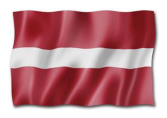 Image showing Latvian flag isolated on white