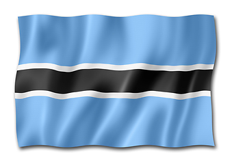 Image showing Botswana flag isolated on white