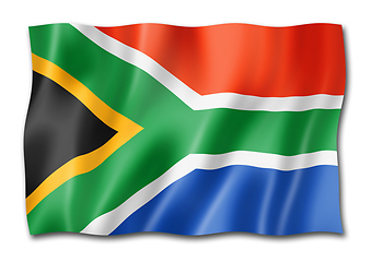 Image showing South African flag isolated on white