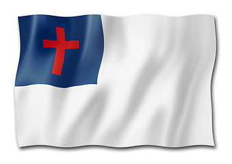 Image showing Christian flag isolated on white