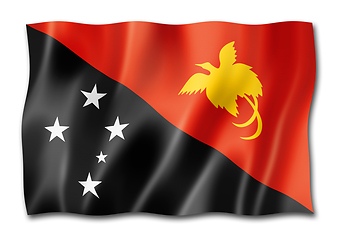 Image showing Papua New Guinea flag isolated on white