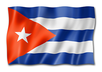 Image showing Cuban flag isolated on white