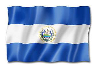 Image showing Salvadoran flag isolated on white