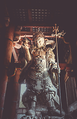 Image showing Komokuten statue in Daibutsu-den Todai-ji temple, Nara, Japan