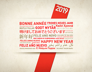 Image showing 2019 Happy new year greetings from the world