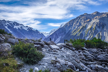 Image showing Aoraki Mount Cook landscape, New Zealand