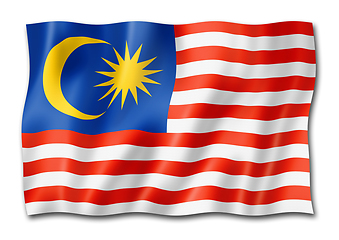 Image showing Malaysian flag isolated on white