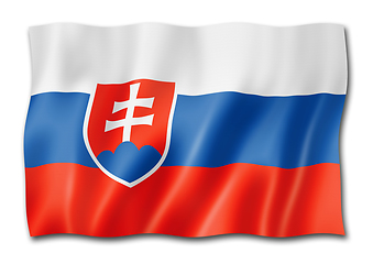 Image showing Slovakian flag isolated on white