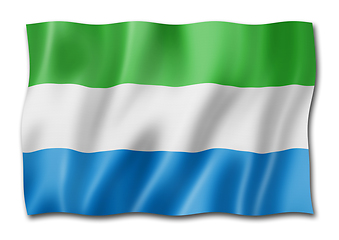 Image showing Sierra Leone flag isolated on white