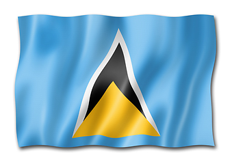Image showing Saint Lucia flag isolated on white