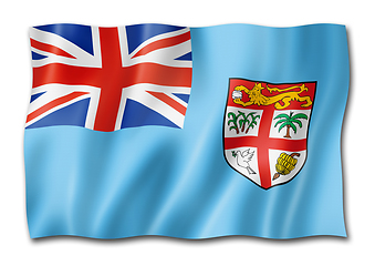 Image showing Fijian flag isolated on white