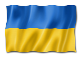 Image showing Ukrainian flag isolated on white