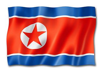 Image showing North Korean flag isolated on white