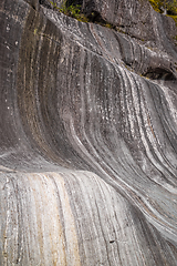 Image showing Striped rock, Franz Josef Glacier, New Zealand