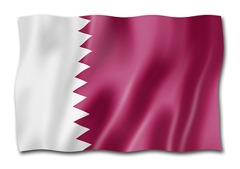 Image showing Qatar flag isolated on white