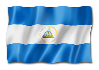 Image showing Nicaragua flag isolated on white