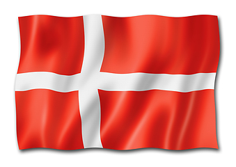 Image showing Danish flag isolated on white