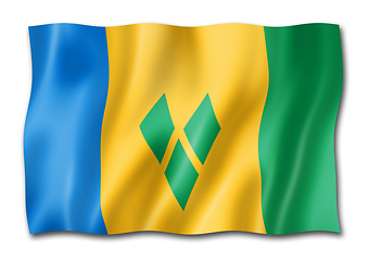Image showing Saint Vincent and the Grenadines flag isolated on white